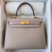 Hermes Hermès Kelly 25cm Epsom M8 Asphalt Grey Waxed Thread Gold Hardware Hand-Stitched