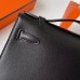 Hermes Hermès Mini Kelly 22cm Swift Imported Plain Leather Ck89 Black Waxed Thread Gold Hardware Hand-Stitched