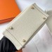 Hermes Hermès Mini Lindy 19cm Clemence Original Factory Top-Grade Cowhide Ck10 Milk White Waxed Thread Gold Hardware Hand-Stitched