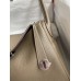 Hermes Hermès Lindy 30cm Imported Taurillon Clemence Leather Elephant Grey with Natural Thread Silver Hardware Hand-Stitched