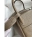 Hermes Hermès Lindy 30cm Imported Taurillon Clemence Leather Elephant Grey with Natural Thread Silver Hardware Hand-Stitched