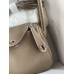 Hermes Hermès Mini Lindy 19cm Imported Taurillon Clemence Leather Dark Grey Silver Hardware Hand-Stitched