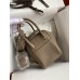 Hermes Hermès Mini Lindy 19cm Imported Taurillon Clemence Leather Dark Grey Silver Hardware Hand-Stitched