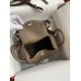 Hermes Hermès Mini Lindy 19cm Imported Taurillon Clemence Leather Dark Grey Silver Hardware Hand-Stitched