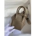 Hermes Hermès Mini Lindy 19cm Imported Taurillon Clemence Leather Elephant Grey Gold Hardware Hand-Stitched