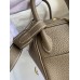 Hermes Hermès Mini Lindy 19cm Imported Taurillon Clemence Leather Elephant Grey Gold Hardware Hand-Stitched