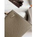 Hermes Hermès Mini Kelly 19cm Imported Epsom Leather Elephant Grey Inner Stitching Milk Tea Pink Gold Hardware Hand-Stitched