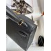 Hermes Hermès Mini Kelly 19cm Imported Epsom Leather Black Gold Hardware Hand-Stitched