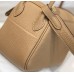 Hermes Hermès Mini Lindy 19 Togo Milk Tea Brown Size: 19.5cm Width 12.5cm Silver Hardware Hand-Stitched