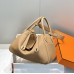 Hermes Hermès Lindy 30 Togo Milk Tea Brown Silver Hardware Hand-Stitched