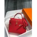 Hermes Hermès Kelly 28 Epsom Red Gold Hardware Hand-Stitched