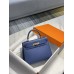 Hermes Hermès Kelly 28 Epsom Blue Gold Hardware Hand-Stitched