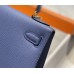 Hermes Hermès Kelly 28 Epsom Blue Gold Hardware Hand-Stitched