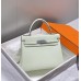 Hermes Hermès Kelly 28 Togo Bubble Green Silver Hardware Hand-Stitched