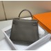 Hermes Hermès Kelly 28 Togo Dark Grey Gold Hardware Hand-Stitched