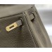 Hermes Hermès Kelly 28 Togo Dark Grey Gold Hardware Hand-Stitched