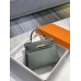 Hermes Hermès Kelly 25 Togo Grey Blue Gold Hardware Hand-Stitched