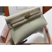 Hermes Hermès Kelly Elan 27 Goat Skin Grey Gold Hardware Hand-Stitched