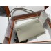 Hermes Hermès Kelly Elan 27 Goat Skin Grey Silver Hardware Hand-Stitched