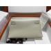 Hermes Hermès Kelly Elan 27 Goat Skin Grey Silver Hardware Hand-Stitched