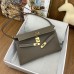 Hermes Hermès Kelly Elan 27 Goat Skin Dark Grey Gold Hardware Hand-Stitched