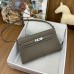 Hermes Hermès Kelly Elan 27 Goat Skin Dark Grey Silver Hardware Hand-Stitched