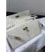 Hermes Hermès Kelly WOC 20.5 White Epsom Gold Hardware 20.5 x 11 x 2 cm Hand-Stitched