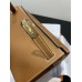 Hermes Hermès Kelly WOC 20.5 Brown Epsom Gold Hardware 20.5 x 11 x 2 cm Hand-Stitched