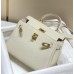 Hermes Hermès Mini Kelly 19 Togo White Gold Hardware Hand-Stitched