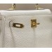 Hermes Hermès Mini Kelly 19 Togo White Gold Hardware Hand-Stitched