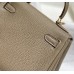 Hermes Hermès Mini Kelly 19 Togo Grey Gold Hardware Hand-Stitched