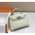 Hermes Hermès Mini Kelly 2 19 Epsom White Gold Hardware Hand-Stitched