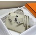 Hermes Hermès Mini Kelly 2 19 Epsom White Gold Hardware Hand-Stitched