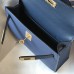 Hermes Hermès Mini Kelly 2 19 Epsom Dark Blue Gold Hardware Hand-Stitched