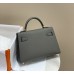 Hermes Hermès Mini Kelly 2 19 Epsom Dark Grey Gold Hardware Hand-Stitched