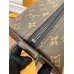 Louis Vuitton Soft Polochon Handbag (M46691): Monogram Eclipse Black, Monogram Macassar Canvas, Bright Leather, Size - 33x17x17 cm (Length x Height x Width)