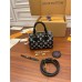 Louis Vuitton SPEEDY BANDOULIÈRE 20 Handbag (M46088) Black Speedy Bandoulière 20 Handbag Monogram Empreinte Leather, Size: 20.5x13.5x12CM