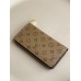 Louis Vuitton ZIPPY Zipper Wallet (M82444) Yellow Flower, This Zippy Wallet is made of Monogram Canvas, Size: 19.5x10.5x2.5cm