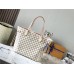 Louis Vuitton N41605 Check/Ballet Pink NEVERFULL Medium Handbag Damier Azur Canvas, Size: 32x28.5x17cm