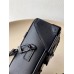 Louis Vuitton VERTICAL TRUNK Mini Handbag (M82070) Black Leather, Taurillon Embossed, Magnetic Flap, Size: 10.7x17.5x6.8cm