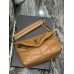 Yves Saint Laurent YSL Loulou Medium 29 Puffer Sheepskin Bag Brown Gold Hardware Model: 577476 Size: 29x17x11cm