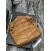 Yves Saint Laurent YSL Loulou Medium 29 Puffer Sheepskin Bag Brown Gold Hardware Model: 577476 Size: 29x17x11cm