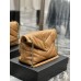 Yves Saint Laurent YSL Loulou Large 35 Puffer Sheepskin Bag Brown Gold Hardware Model: 577475-1 Size: 35x23x13.5cm