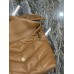 Yves Saint Laurent YSL Loulou Large 35 Puffer Sheepskin Bag Brown Gold Hardware Model: 577475-1 Size: 35x23x13.5cm