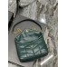 Yves Saint Laurent YSL Loulou Small 23 Puffer Sheepskin Bag Green Gold Hardware Model: 620333 Size: 23×15.5×8.5cm