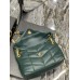 Yves Saint Laurent YSL Loulou Medium 29 Puffer Sheepskin Bag Green Gold Hardware Model: 577476 Size: 29x17x11cm