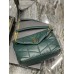 Yves Saint Laurent YSL Loulou Large 35 Puffer Sheepskin Bag Green Gold Hardware Model: 577475-1 Size: 35x23x13.5cm