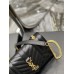 Yves Saint Laurent YSL Envelope Small 21 Black Gold Hardware Grained Leather Model: 526286 Size: 21x13x6cm