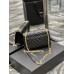 Yves Saint Laurent YSL Envelope Small 21 Black Gold Hardware Grained Leather Model: 526286 Size: 21x13x6cm