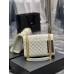 Yves Saint Laurent YSL Envelope Medium 24 White Gold Hardware Grained Leather Model: 487206 Size: 24x17.5x6cm